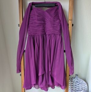 NWT Angelina Facenada Bridesmaid Women's Violent Mini Formal Dress - Size 12